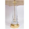 Image 2 : Pair French Cut Crystal Modern Column Lamps