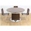 Image 1 : Calagaris Zebra Wood & Chrome Breakfast Table