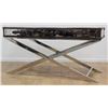 Image 2 : 80s Chrome & Leather Campaign Desk