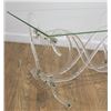 Image 2 : Side Table with Lucite Base and Glass Top