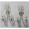 Image 1 : Pair Crystal 2-Arm Sconces