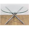 Image 1 : Mid-Century Modern Chrome Base Glass Table