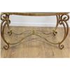 Image 2 : Oval Gilt Metal & Glass Top Coffee Table
