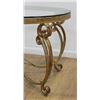 Image 3 : Oval Gilt Metal & Glass Top Coffee Table