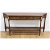 Image 1 : Walnut Console Table with Cane Shelf