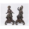 Image 1 : Pair Small Bronze Cupid Chenets