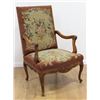 Image 1 : Louis XV Needlepoint Armchair with Carved Frame