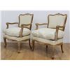 Image 1 : :Pair Louis XV Style Bleached Beechwood Fauteuils