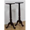 Image 1 : Pair Mahogany Tripod Pedestals
