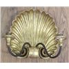 Image 2 : Pair Gilt Shell-Form 2-Arm Sconces