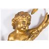Image 2 : Pair Carved Wood Gilt Putti Figural Sconces