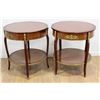 Image 1 : Pair French Style Bronze Mounted Round Lamp Tables