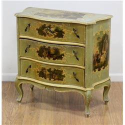 Venetian Style Handpainted 3-Drawer Commode