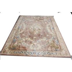 Aubusson Design Hand-Knotted Wool Rug/Carpet