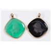 Image 2 : Group Lot Carved Jade & Quartz Pendants