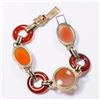 Image 2 : 14K Gold Agate & Carnelian Bracelet