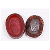 Image 2 : Antique Oval Amber Covered Box