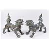Image 1 : Pair Chinese Bronze Foo Dogs