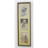 Image 2 : Pair Framed Asian Triptychs
