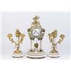 Image 1 : :19th C. Marble & Bronze Ormolu 3-Piece Clock Set
