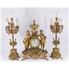 Image 1 : French 3-Piece Gilt Metal Louis XV Style Clock Set
