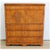 Image 1 : Tiger Maple Biedermeier Chest with Drop-Front Desk