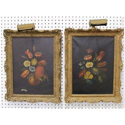 Pair Floral Still Lifes