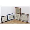 Image 1 : Group Lot of 5 Antique Framed European Maps