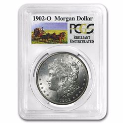 1902-O Rare Stage Coach Silver Dollar BU PCGS GRADED