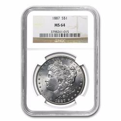 1887 Morgan Dollar MS-64 NGC
