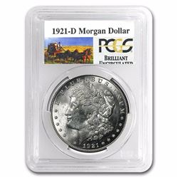 RARE 1921-D Stage Coach Morgan Dollar BU PCGS
