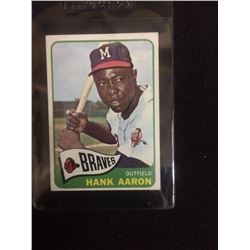1965 HANK AARON TOPPS BASEBALL TRADING CARD MILWAUKEE BRAVES #170
