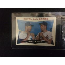 RIVAL ALL STARS MICKEY MANTLE & KEN BOYER BASEBALL TRADING CARD #160