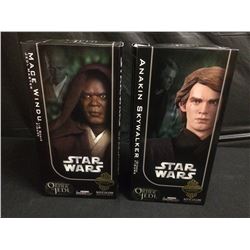 STAR WARS SIDESHOW COLLECTIBLES MACE WINDU & ANAKIN SKYWALKER FIGURES BRAND NEW IN BOX