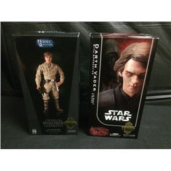 STAR WARS SIDESHOW COLLECTIBLES LUKE SKYWALKER & DARTH VADER FIGURES BRAND NEW IN BOX