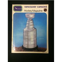 1970 VANCOUVER CANUCKS 1ST NHL PROGRAM STANLEY CUP COVER