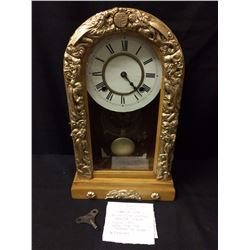 CIRCA 1900 JAPANESE EIGHT DAY SPRING CLOCK
