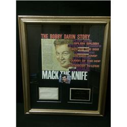 BOBBY DARIN FRAMED & SIGNED COLLAGE