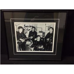 THE BEATLES (QUARRYMEN) SIGNED BY PETE BEST FRAMED PHOTO AUTHENTIC