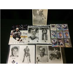 VINTAGE HOCKEY PHOTOS & HOCKEY CARD LOT