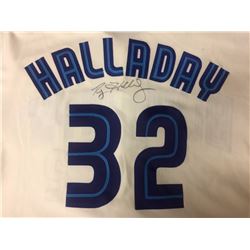 AUTOGRAPHED ROY HALLADAY TORONTO BLUE JAYS BASEBALL JERSEY