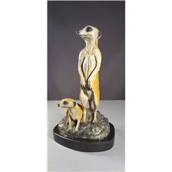 Meerkats - "Sentry Duty" - Natural patinas
