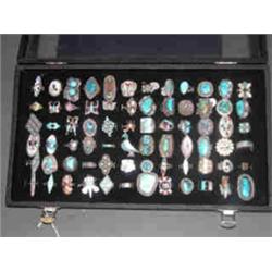 Box of Turquoise Rings