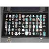 Image 1 : Box of Turquoise Rings