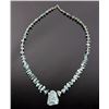 Image 1 : Early Navajo No 8 Spider Matrix Turquoise Necklace