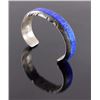 Image 1 : Navajo Blue Lightning Ridge Opal Sterling Bracelet
