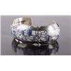 Image 1 : Navajo White Buffalo Turquoise Opal Sterling Cuff