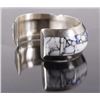 Image 3 : Navajo White Buffalo Turquoise Opal Sterling Cuff
