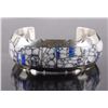 Image 4 : Navajo White Buffalo Turquoise Opal Sterling Cuff
