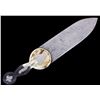 Image 13 : Plains Beaver Back Dag Knife Silver Inlay 19th C.